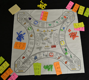  Swapping images viewed from above of the products in play